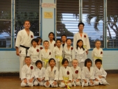 Awarding ceremony at Aina Haina Dojo